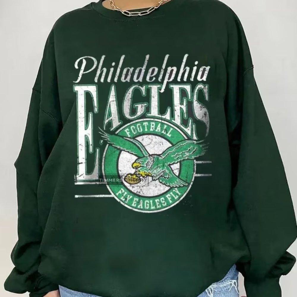 Philadelphia Eagles Forest Green Football Retro  Eagles Sweatshirt Shirt